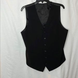 JF J. Ferrar Black Suit Tuxedo Vest Slim Fit